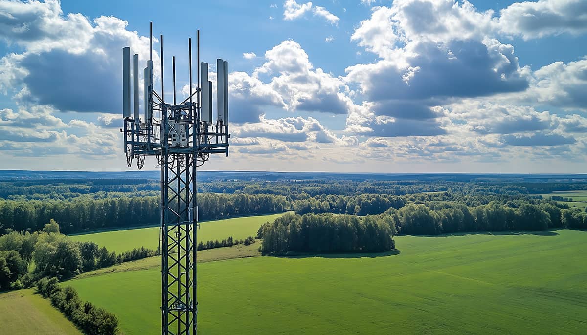 Cell Tower in Green Field