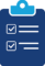 submission-form-icon Blue clipboard showing a two-item checklist with both boxes checked.